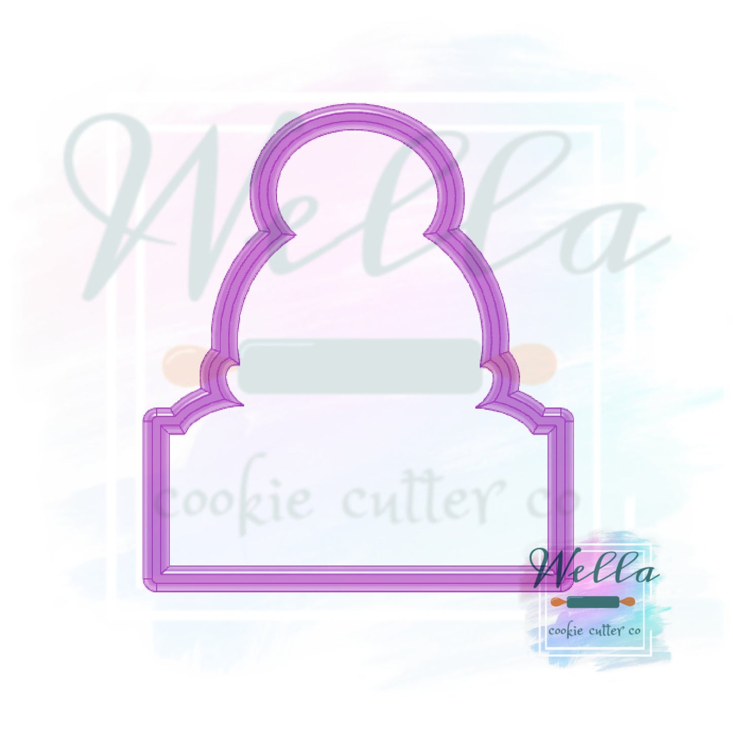 Mrs Clause Name Plaque Cookie Cutter with Optional Stencil, Christmas Cookie Cutter