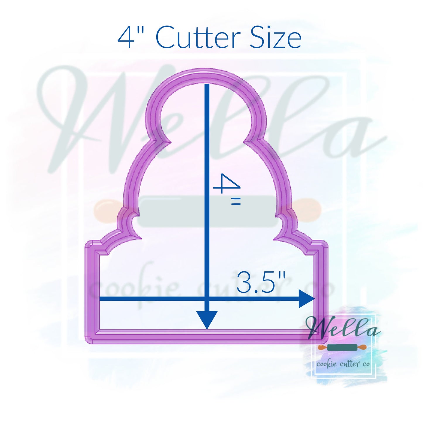 Mrs Clause Name Plaque Cookie Cutter with Optional Stencil, Christmas Cookie Cutter
