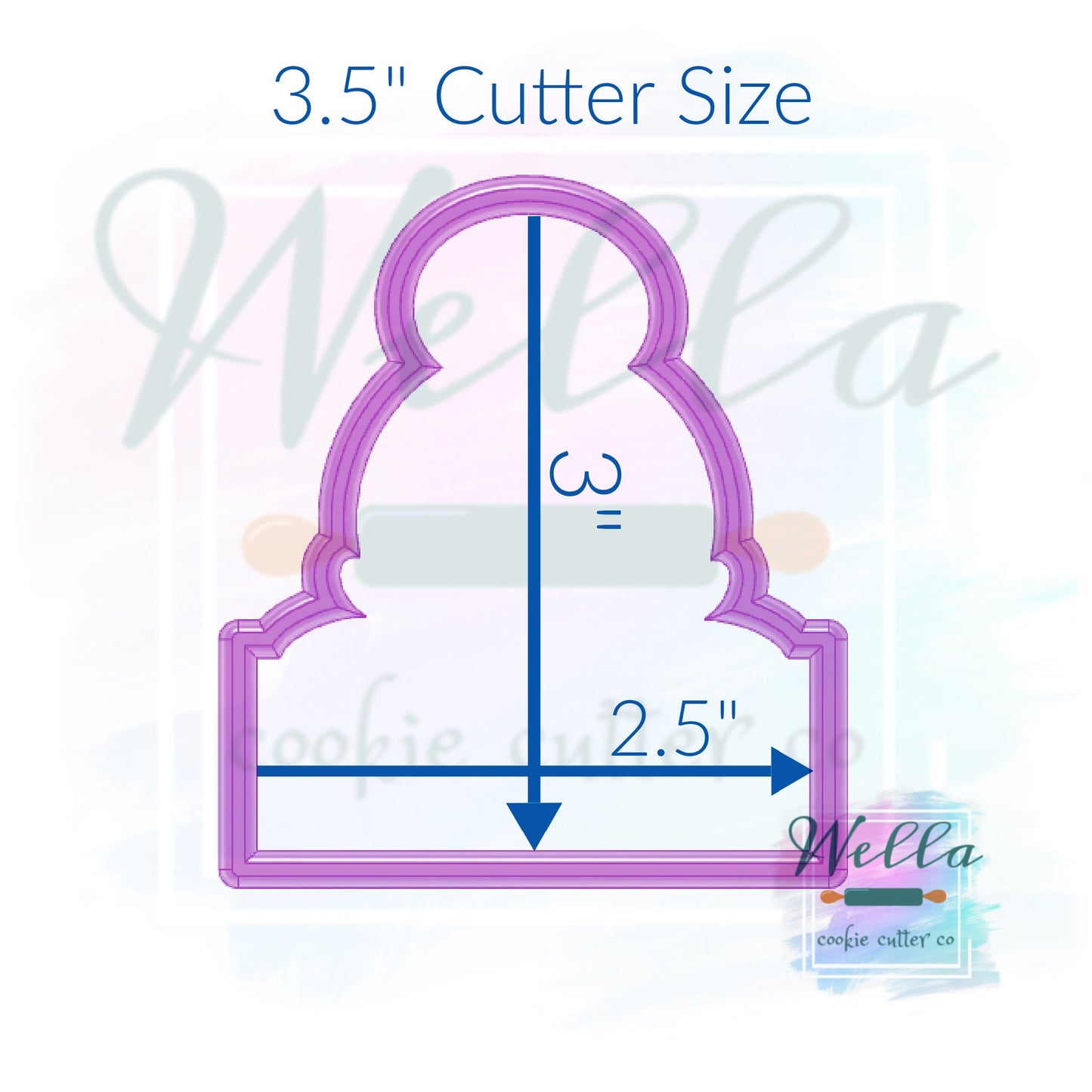 Mrs Clause Name Plaque Cookie Cutter with Optional Stencil, Christmas Cookie Cutter