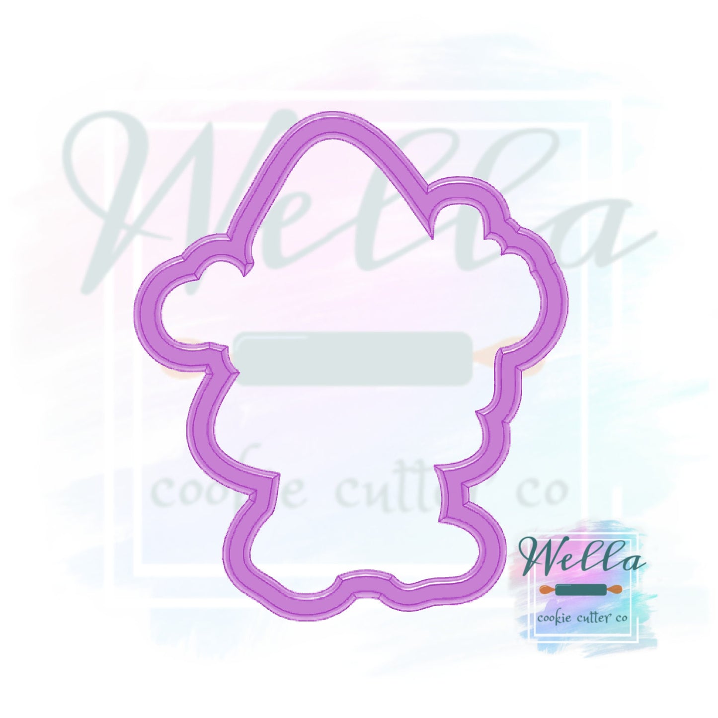 Bougie Christmas Tree Cake Cookie Cutter with Optional Stencil