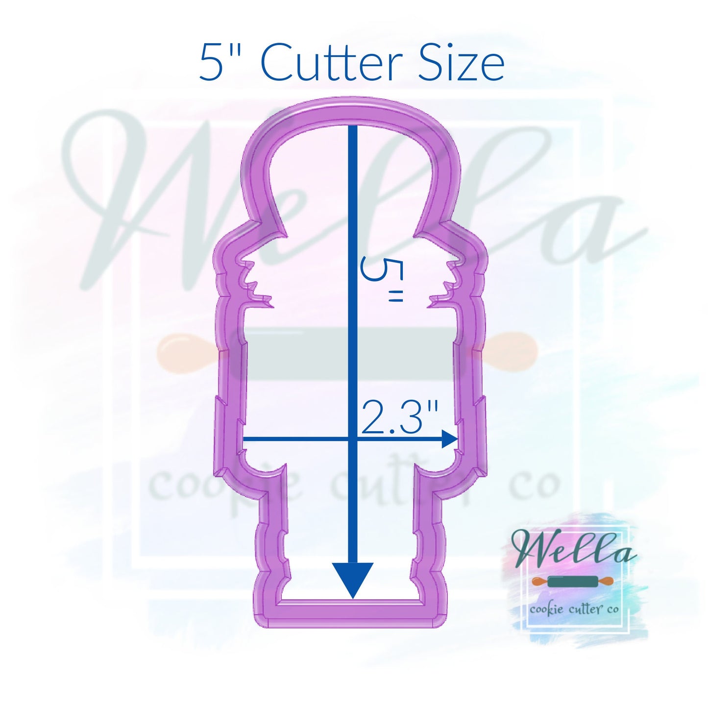 Nutcracker Cookie Cutter with Optional Stencil