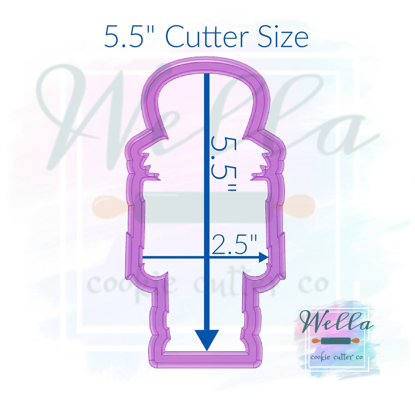 Nutcracker Cookie Cutter with Optional Stencil