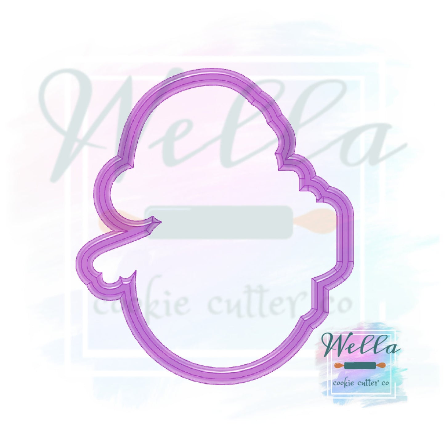 Bougie Snowman Cookie Cutter with Optional Stencil, Snowman with Tumbler Cookie Cutter