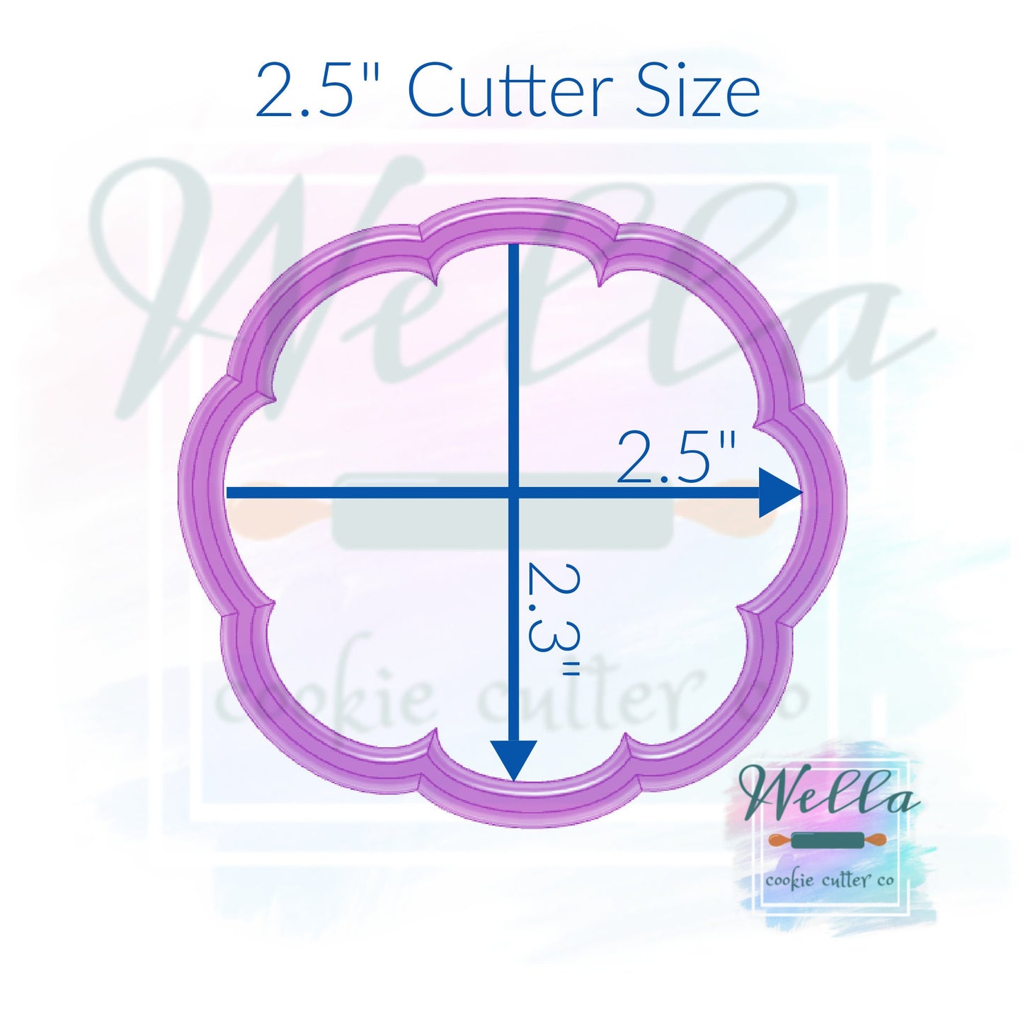 Pumpkin Top View Cookie Cutter with Optional Stencil, Fall Cookie Cutter
