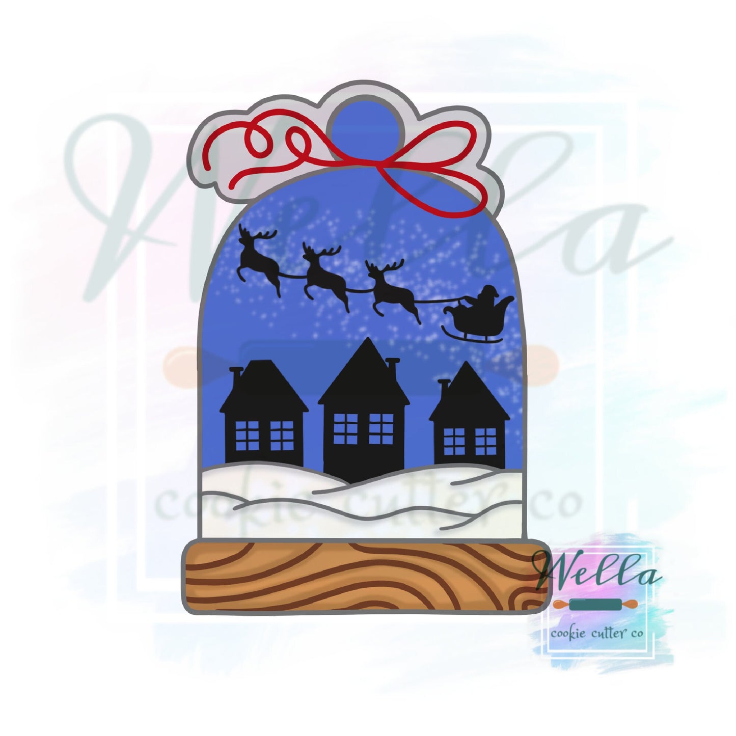 Snow Globe Cookie Cutter, Christmas Cloche Cookie Cutter