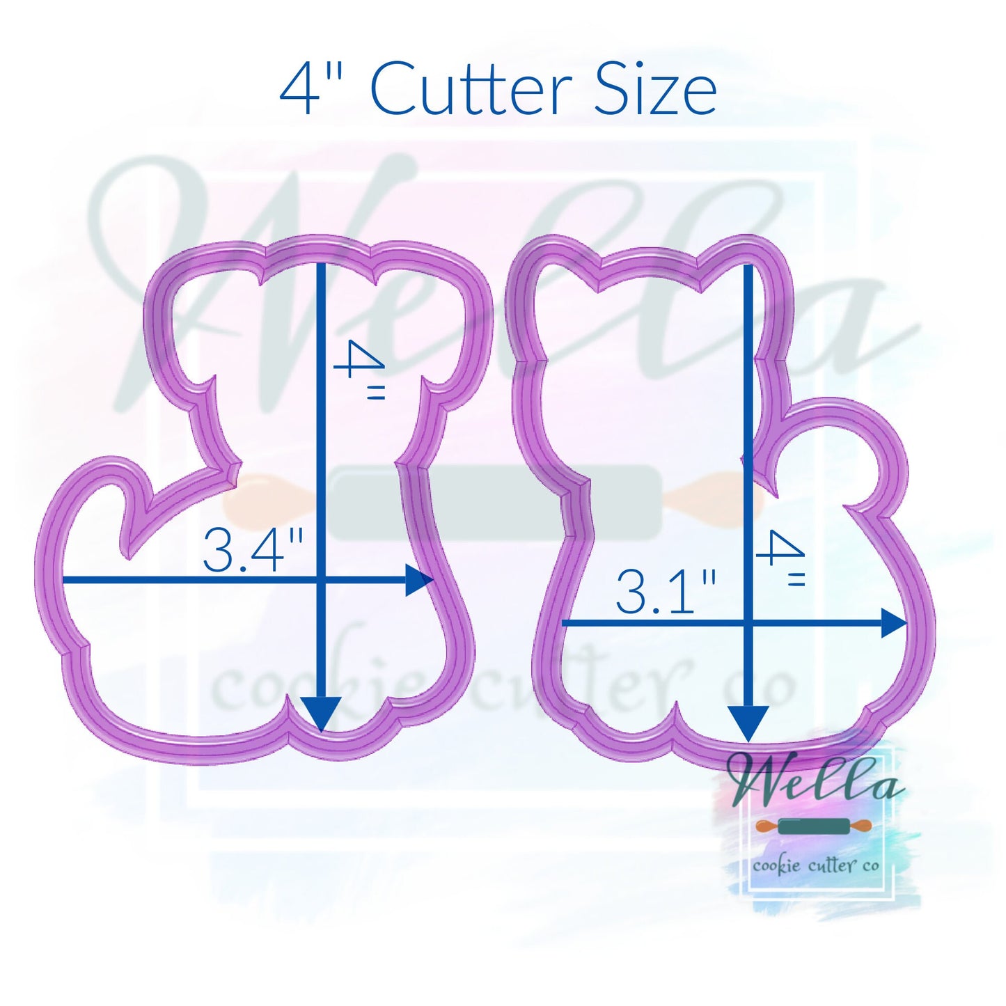 Gingerbread Pet Set Cookie Cutters, Gingerbread Dog and Cat Cookie Cutters