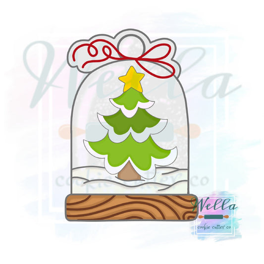 Snow Globe Cookie Cutter, Christmas Cloche Cookie Cutter