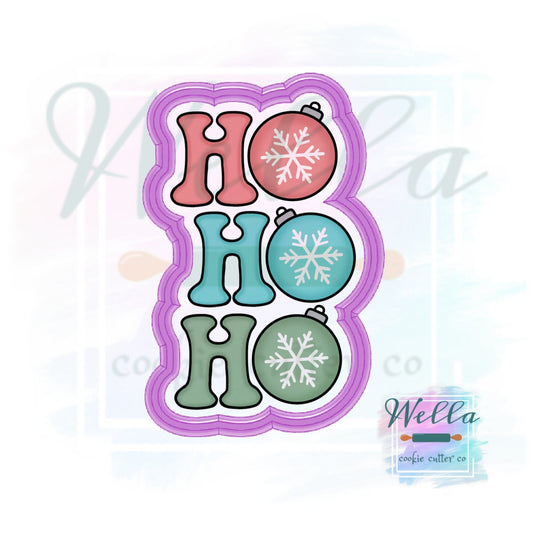 HO HO HO Cookie Cutter, Christmas Cookie Cutter