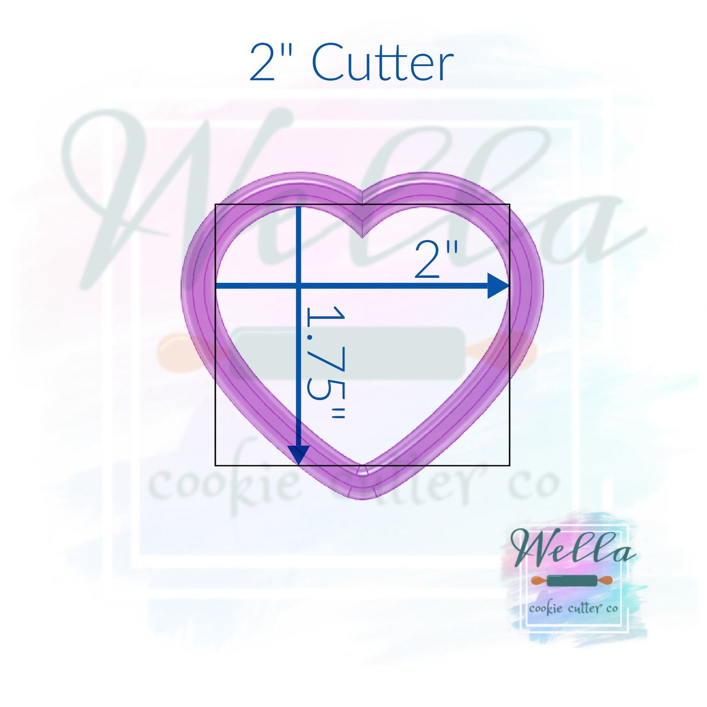 Conversation Mini Heart with Optional Cutter & Stencil Designs