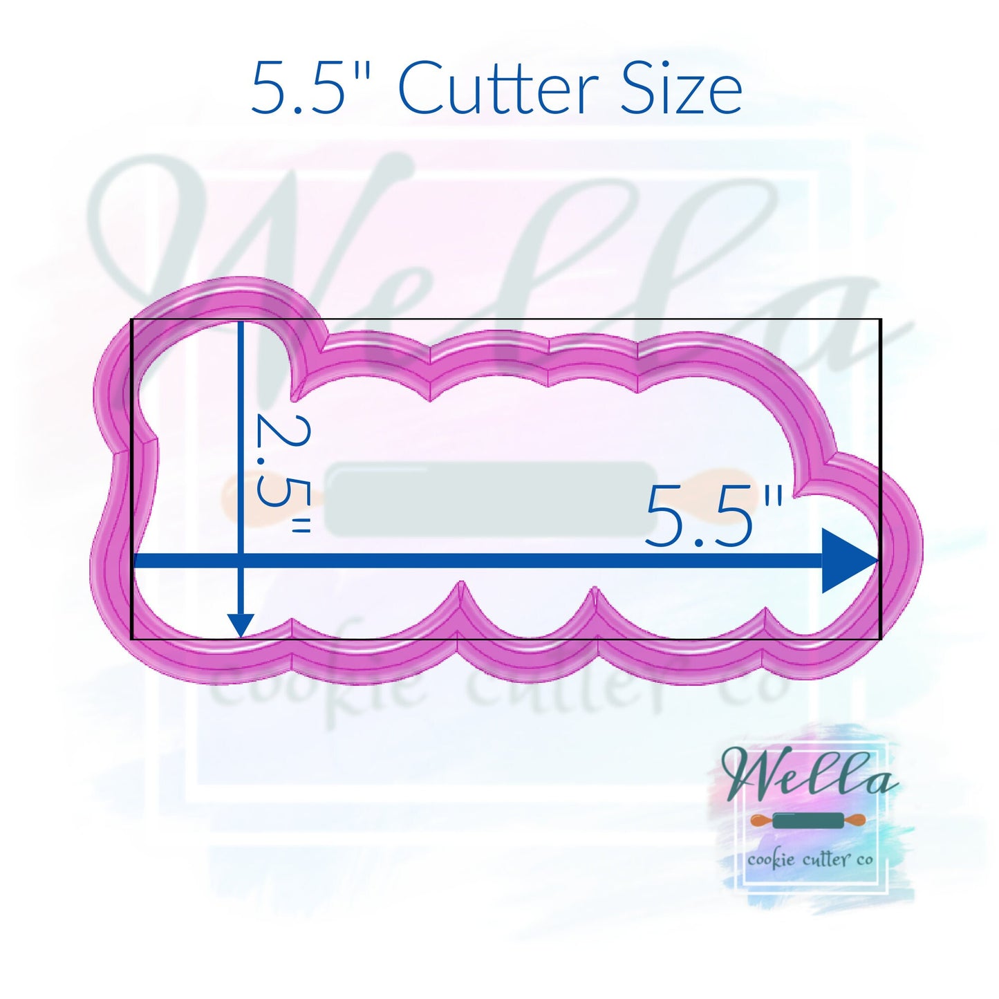 love Retro Text #2 Skinny Cookie Cutter with Optional Stencil