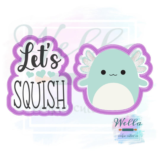 Let's Squish Valentine Cookie Cutter Set, 2 pc Cookie Cutter Set with Optional Stencil