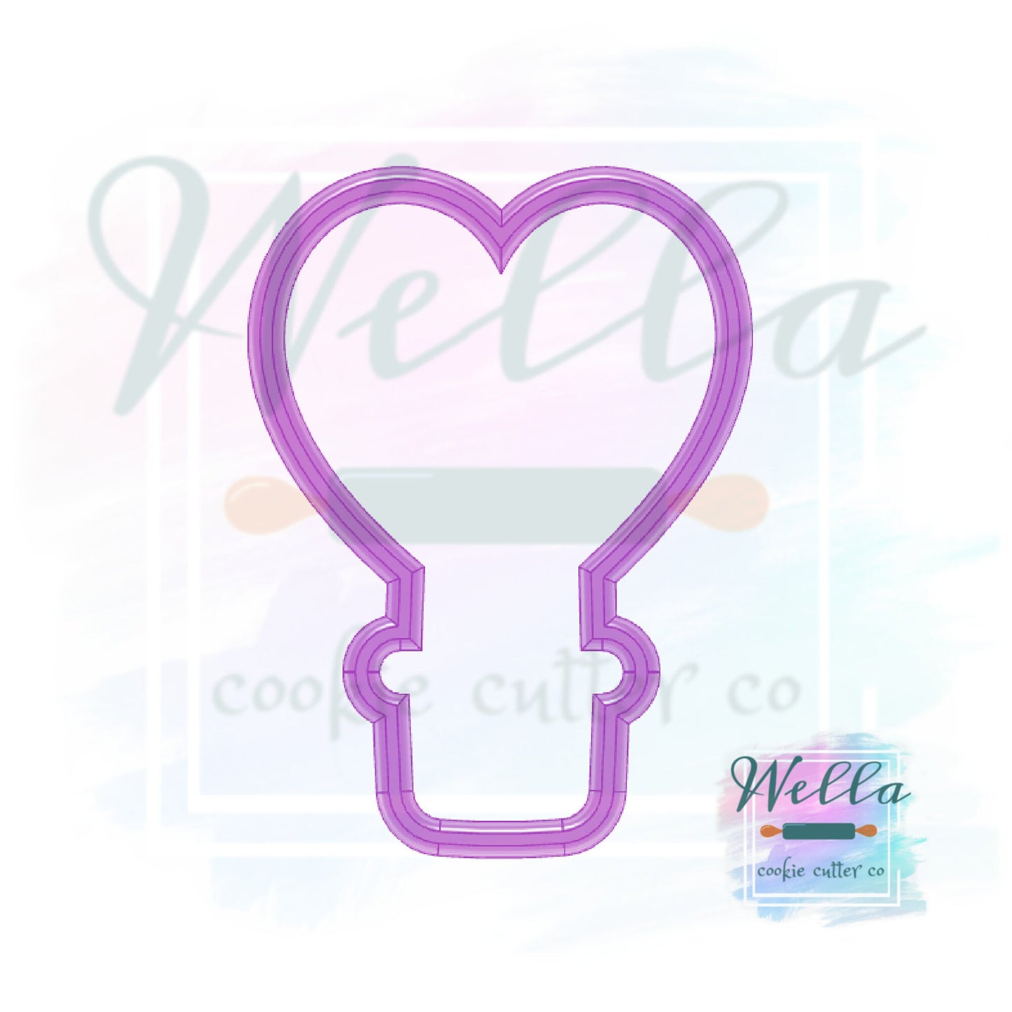 Heart Air Balloon Cookie Cutter