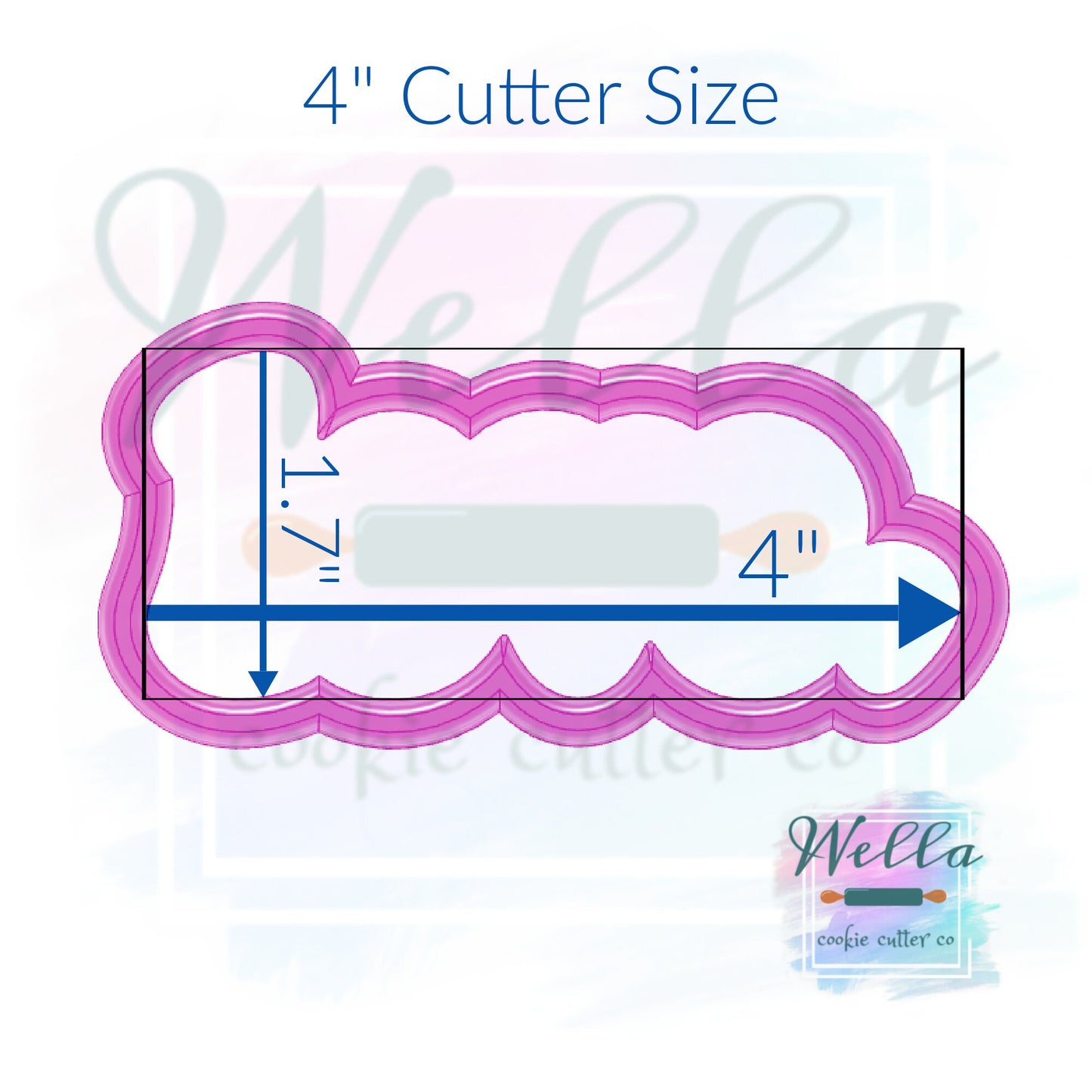love Retro Text #2 Skinny Cookie Cutter with Optional Stencil