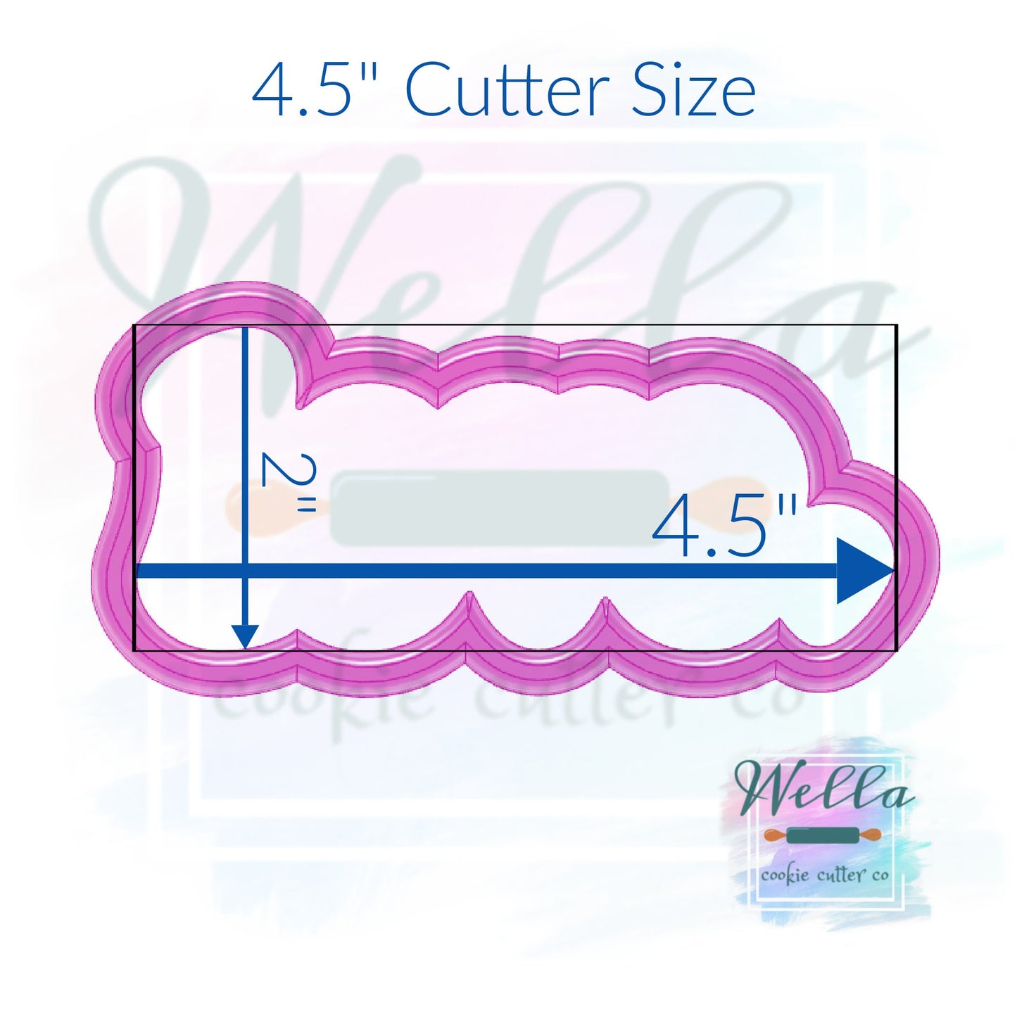love Retro Text #2 Skinny Cookie Cutter with Optional Stencil