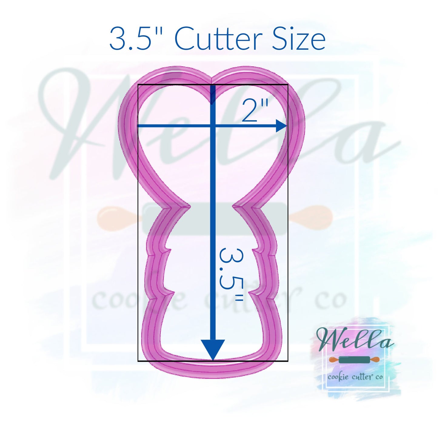Heart Balloon with Tassels Cookie Cutter, Valentine's Day Cookie Cutter
