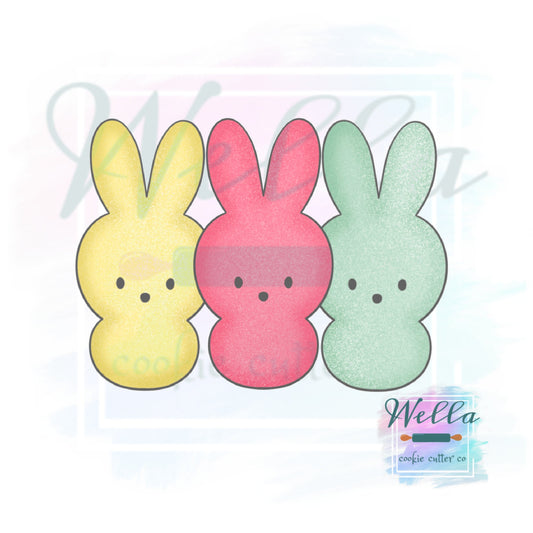 Marshmallow Bunny Trio Cookie Cutter