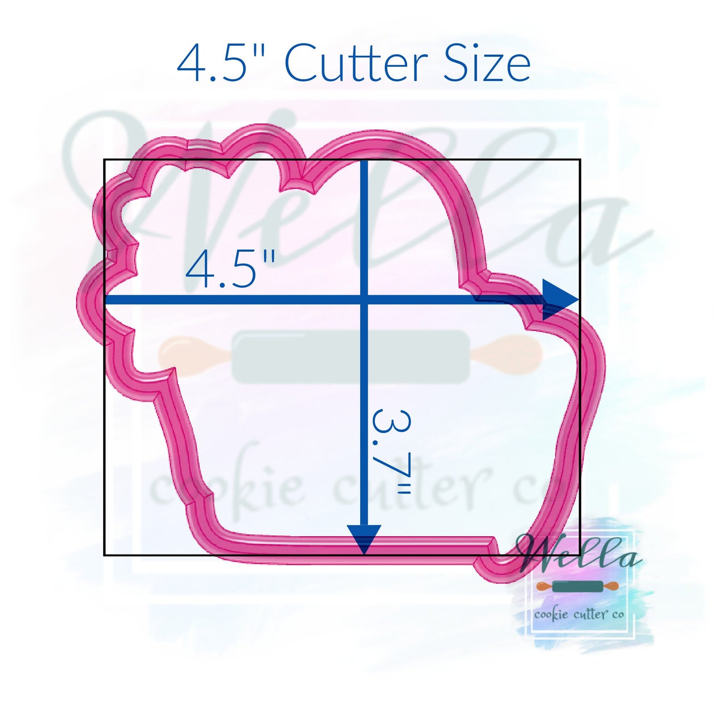 Floral Travel Bag Cookie Cutter