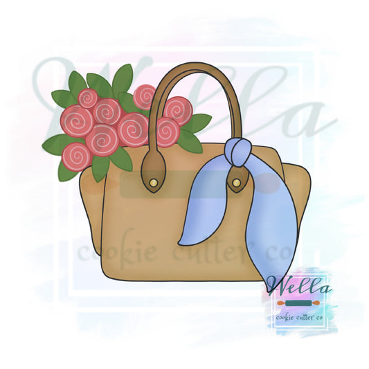 Floral Travel Bag Cookie Cutter