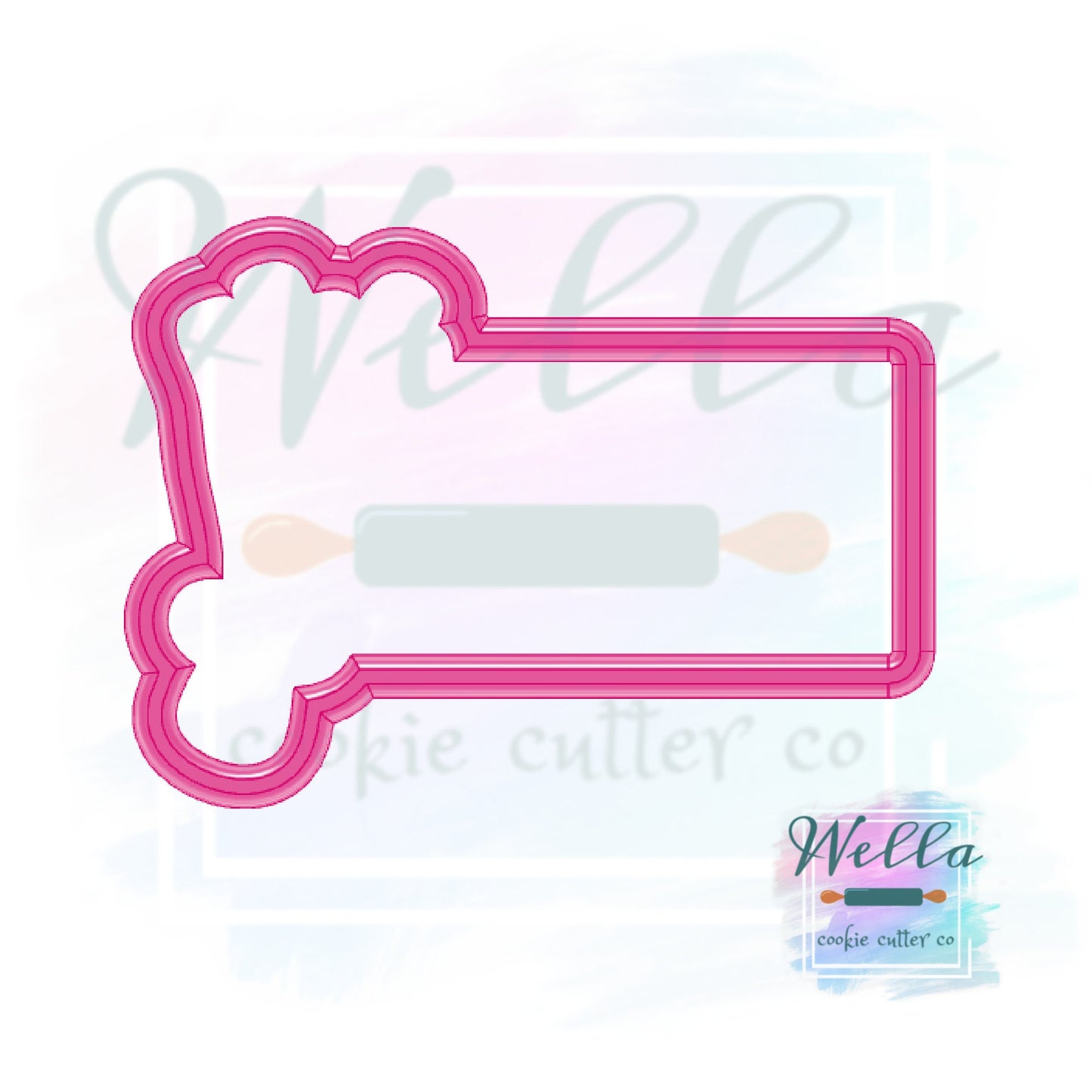 Lavender Bouquet Plaque Cookie Cutter