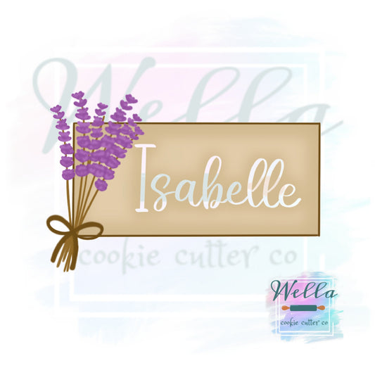 Lavender Bouquet Plaque Cookie Cutter