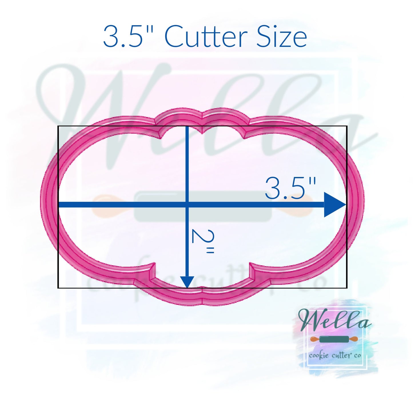 Bunny Heart Nose Cookie Cutter with Optional Stencil
