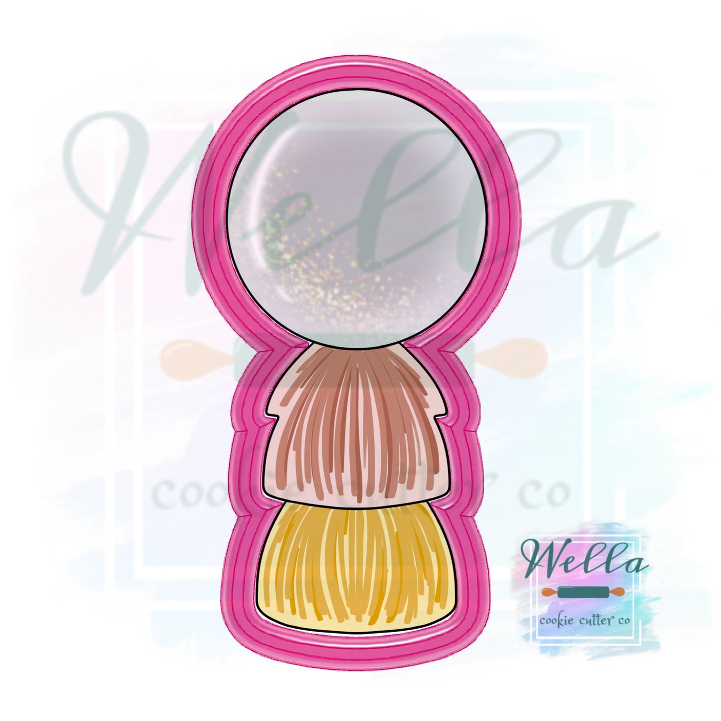 Round Balloon with Tassels Cookie Cutter