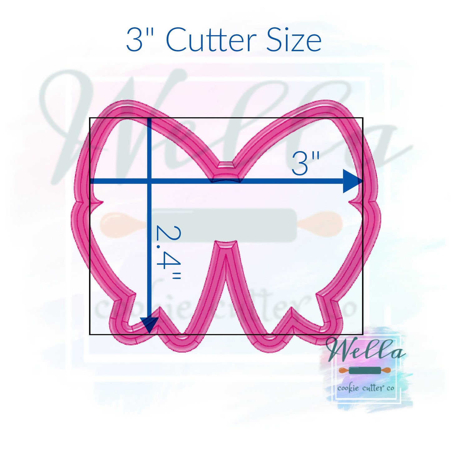 Puffy Spring Bow Cookie Cutter