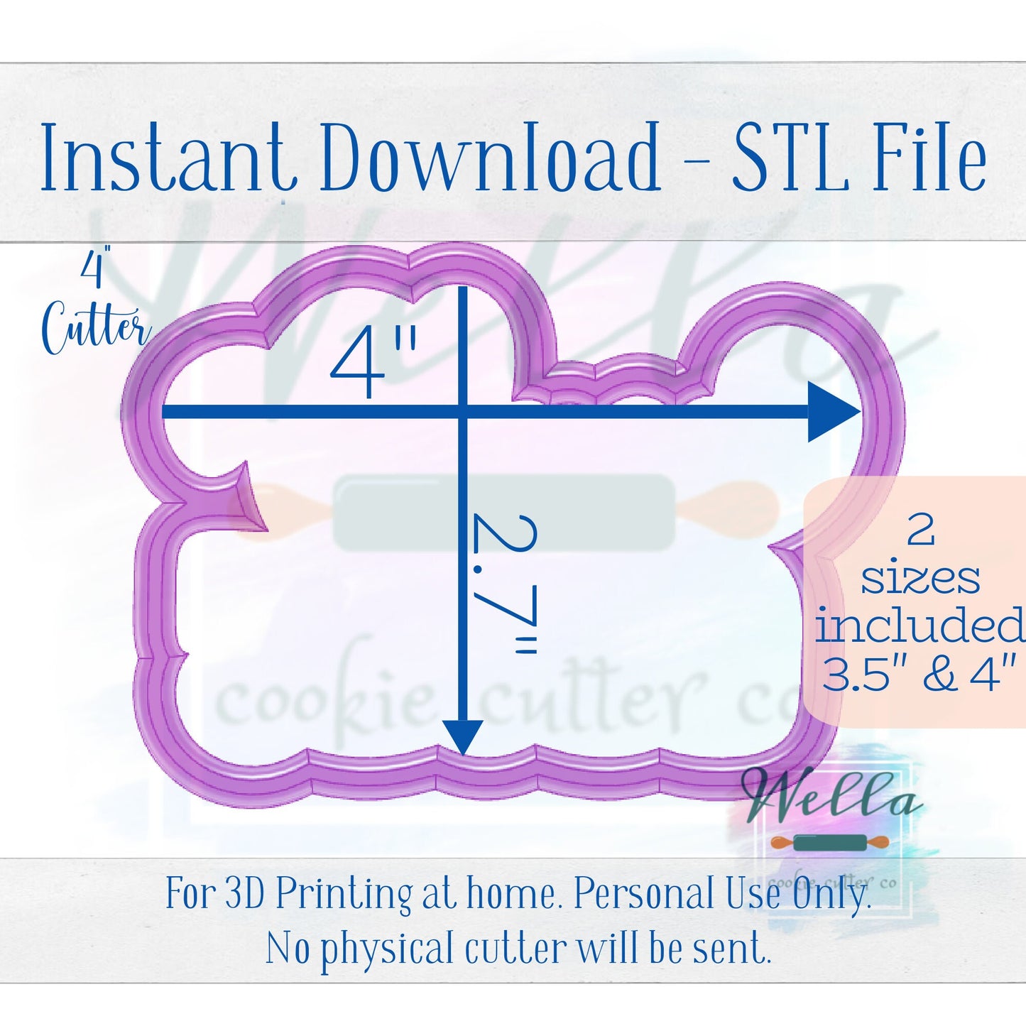 Digital STL File - Graduation Class of 2025 Cookie Cutter - 2 Sizes: 3.5" & 4"