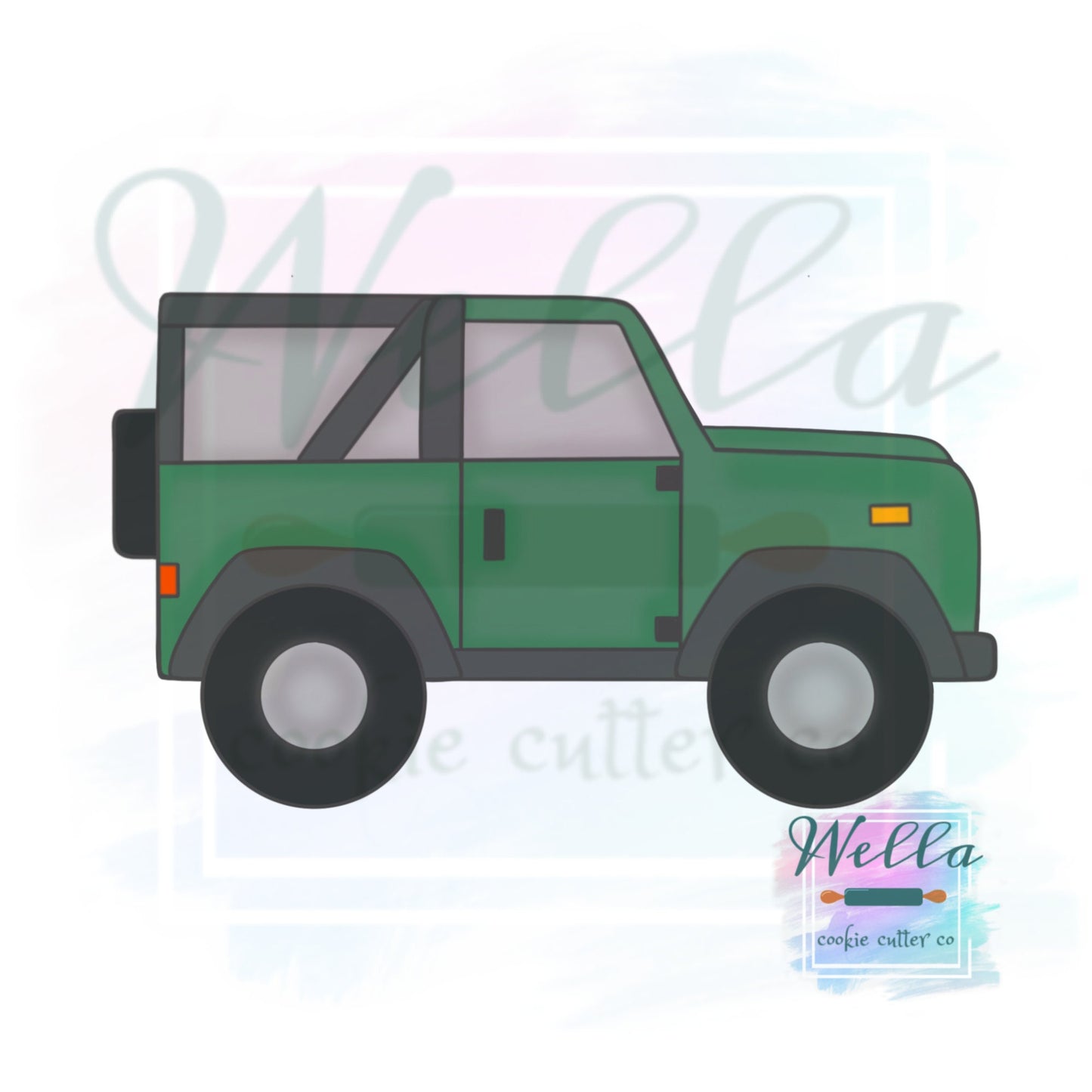 Jeep Side View Cookie Cutter