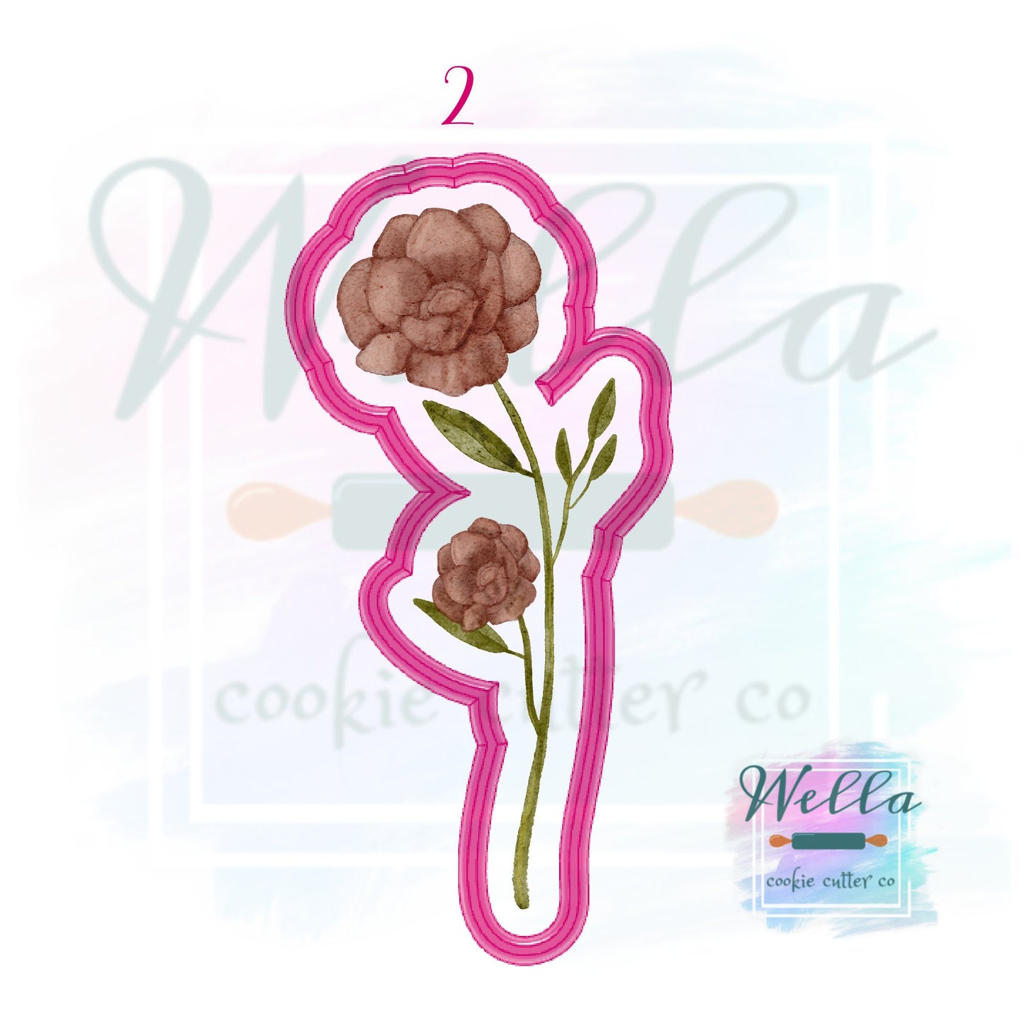 Long Stem 6.5" Floral Set Cookie Cutters