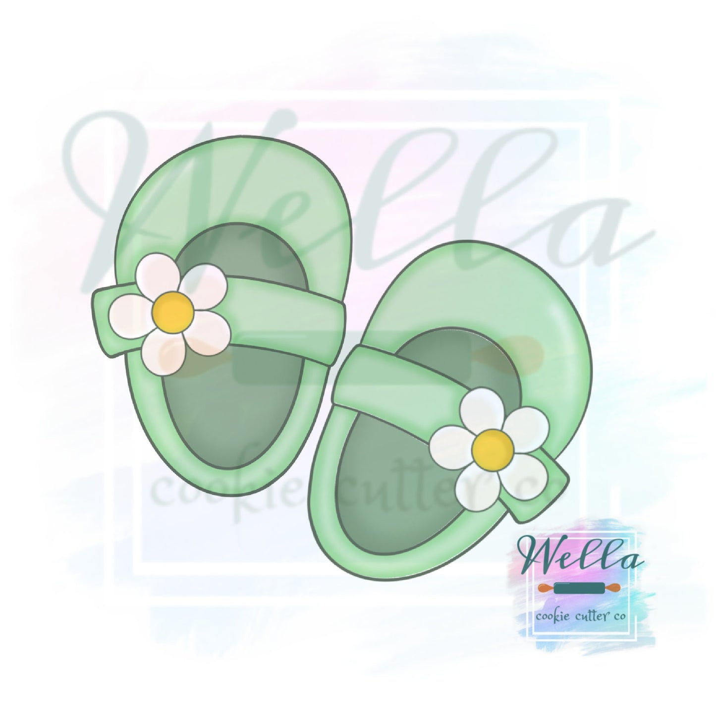 Daisy Baby Shoes Cookie Cutter
