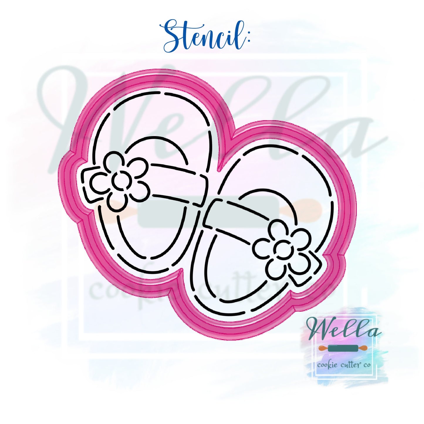 Daisy Baby Shoes Cookie Cutter