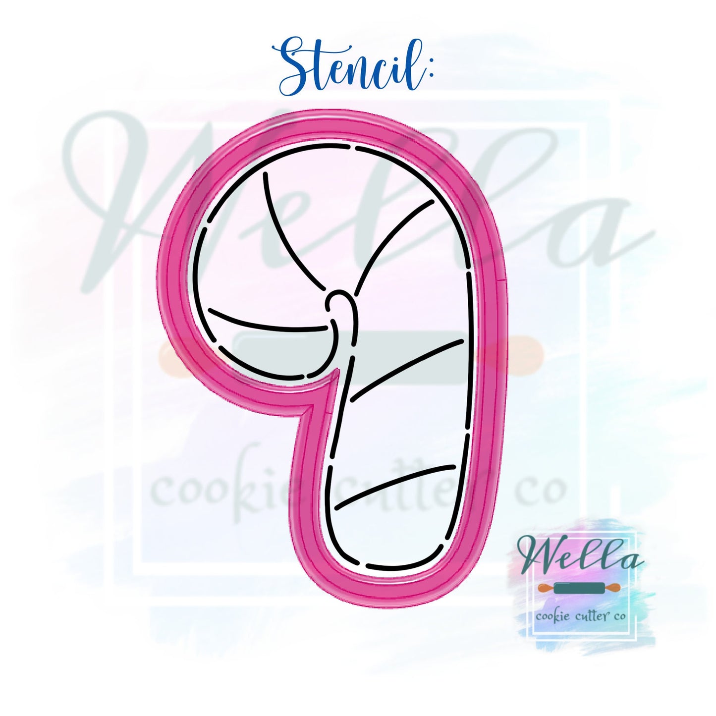 Candy Cane Chubby Cookie Cutter