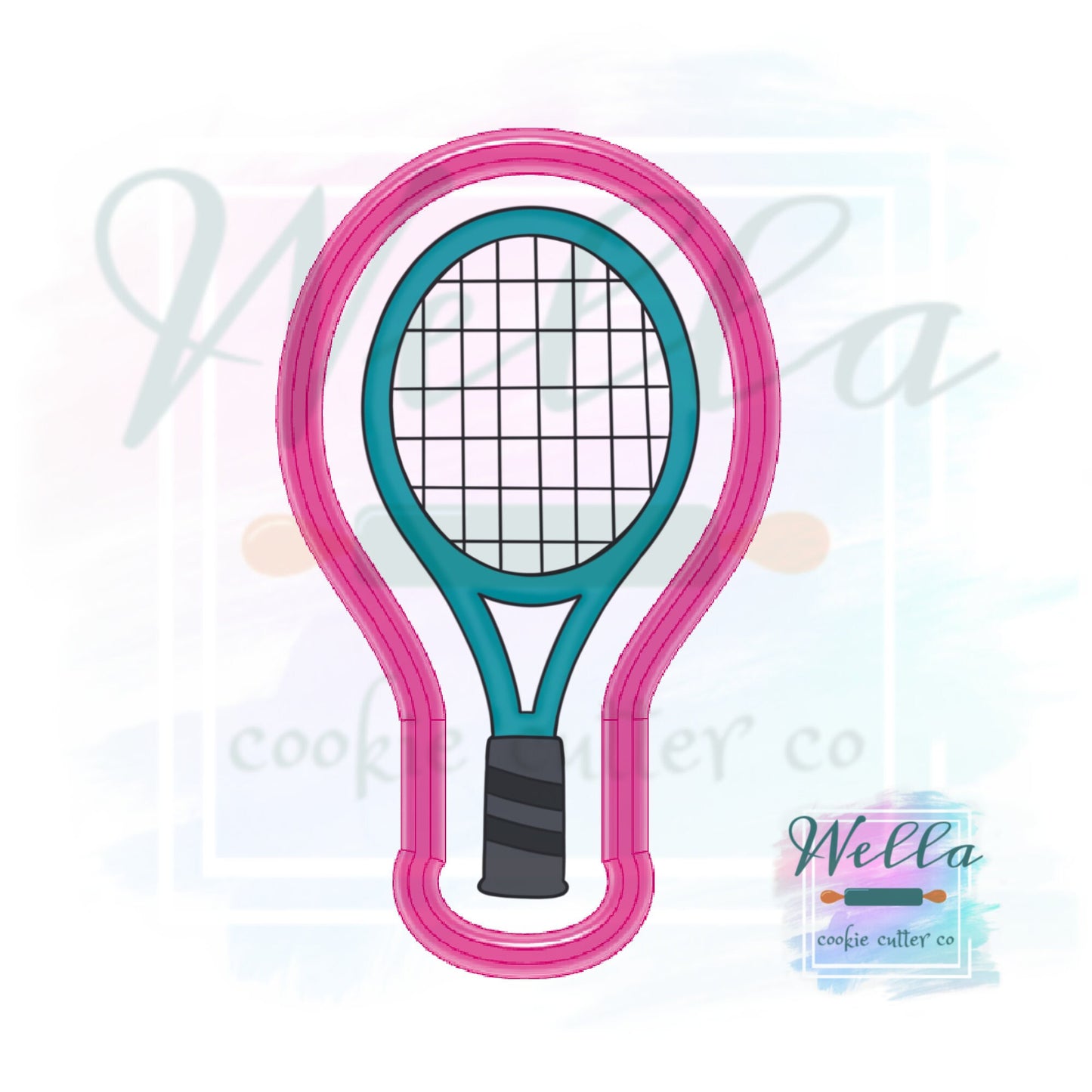 Tennis Racket Cookie Cutter with or without Ball