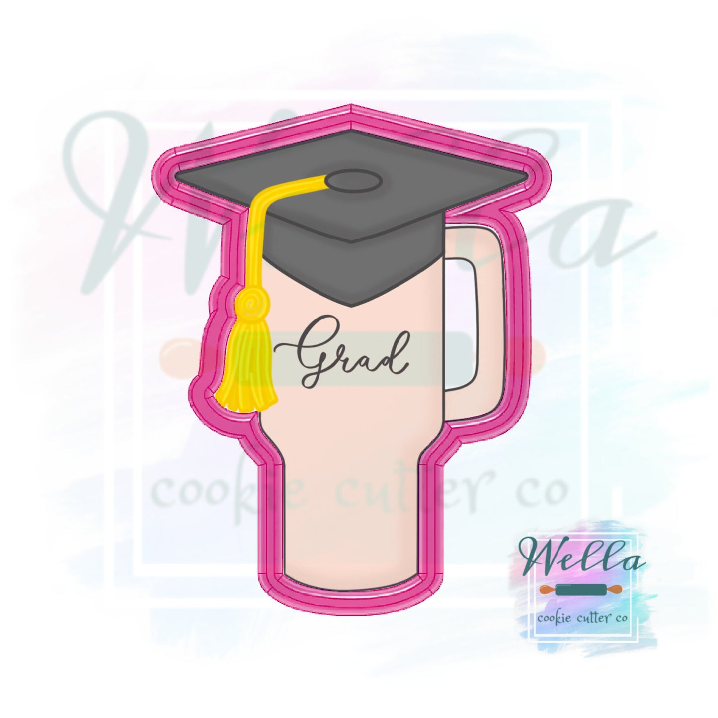 Graduation Tumbler Cookie Cutter