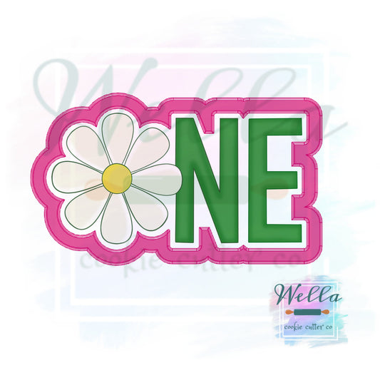 Daisy ONE Block Lettering Cookie Cutter with Optional Stencil
