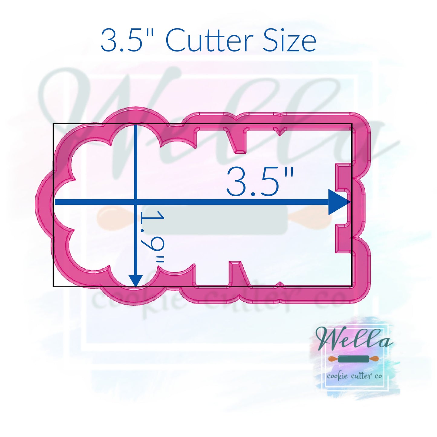 Daisy ONE Block Lettering Cookie Cutter with Optional Stencil