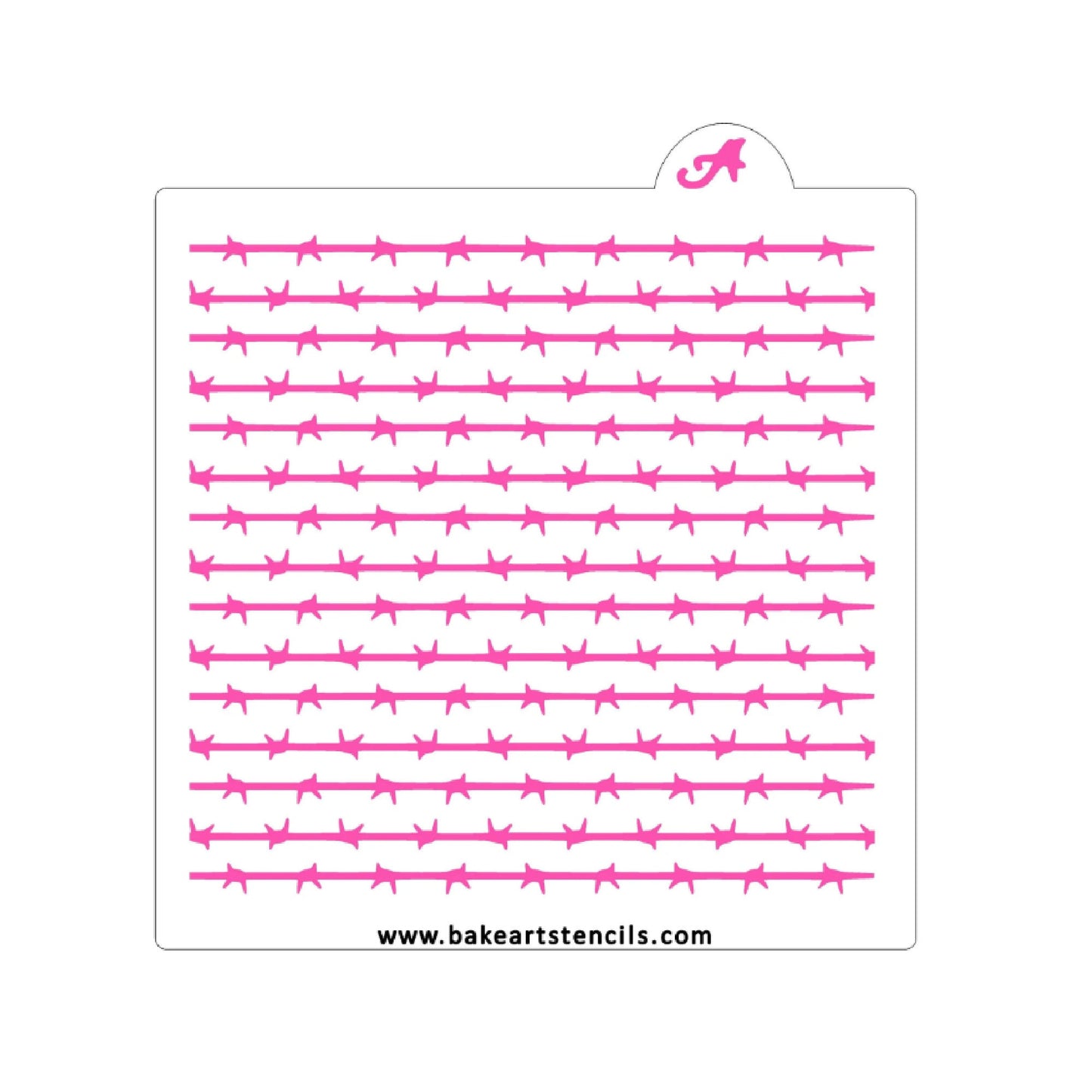 Barb Wire Pattern Cookie Stencil