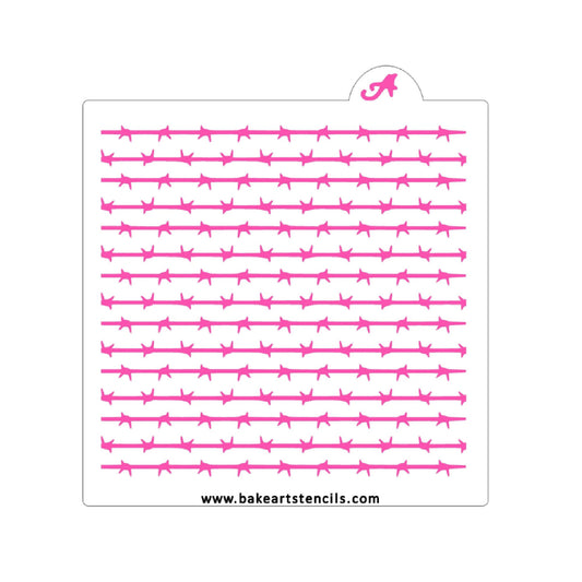 Barb Wire Pattern Cookie Stencil