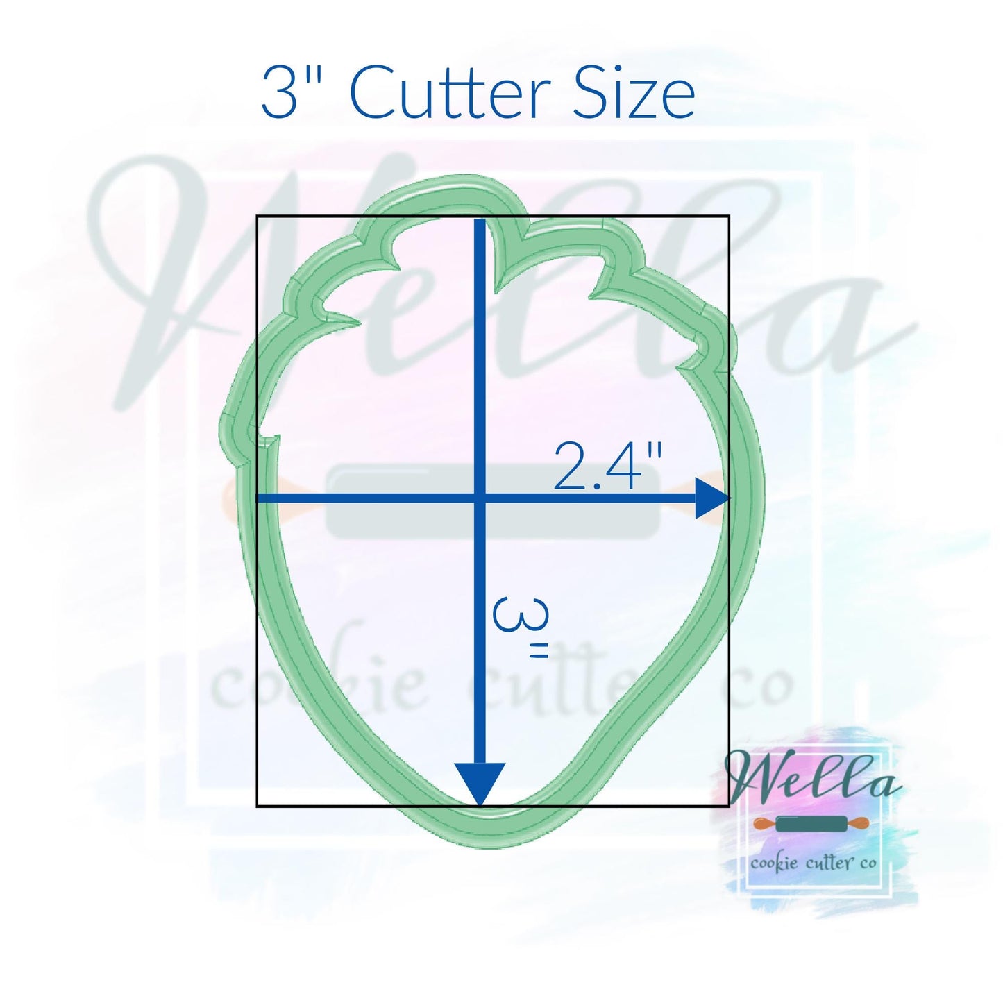 Strawberry #2 Cookie Cutter