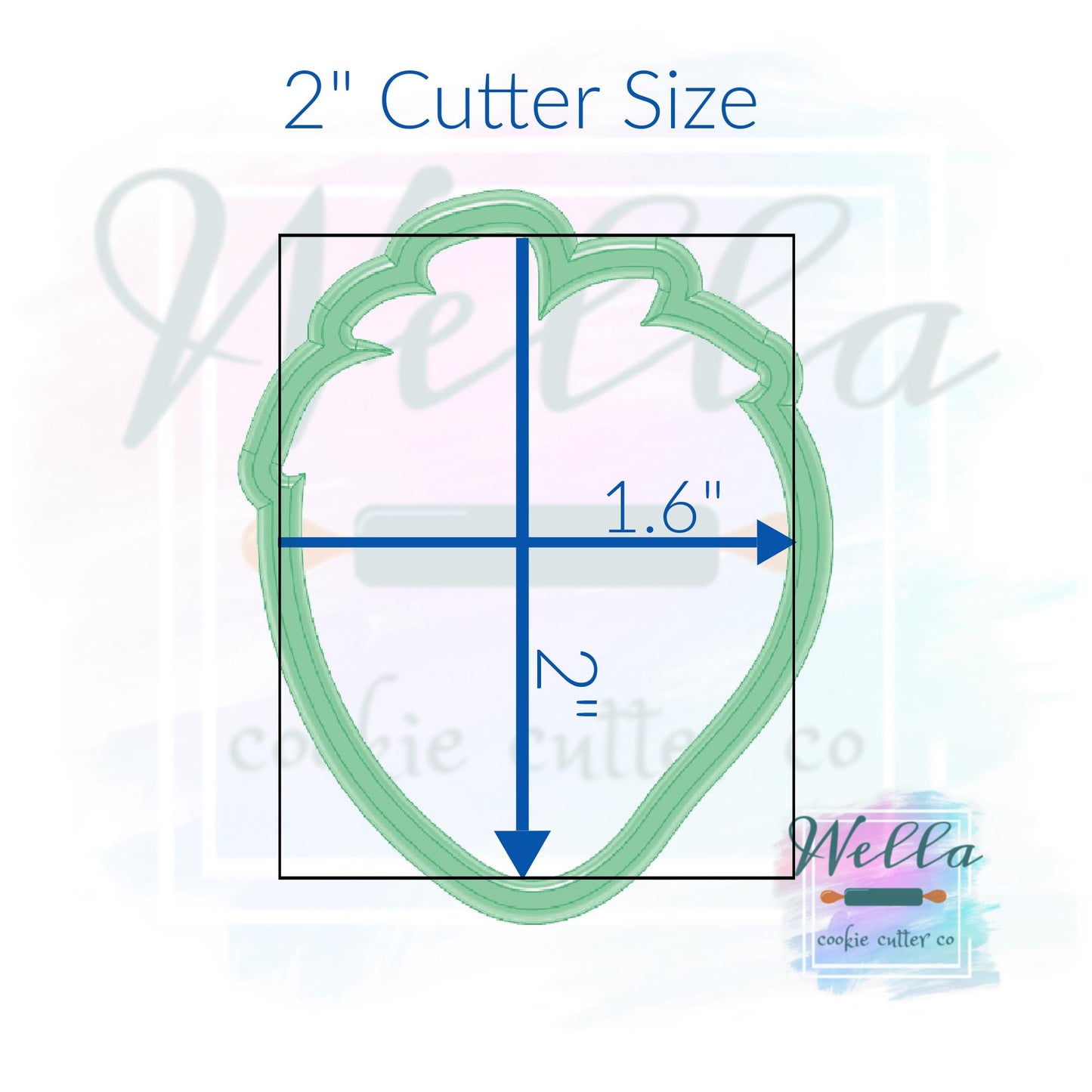 Strawberry #2 Cookie Cutter