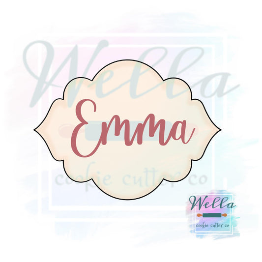 Plaque Emma Cookie Cutter