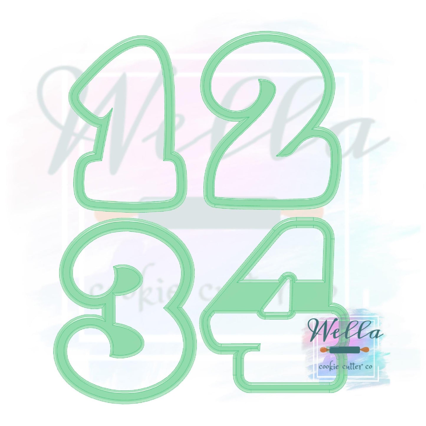 Curvy Numbers Cookie Cutter Set