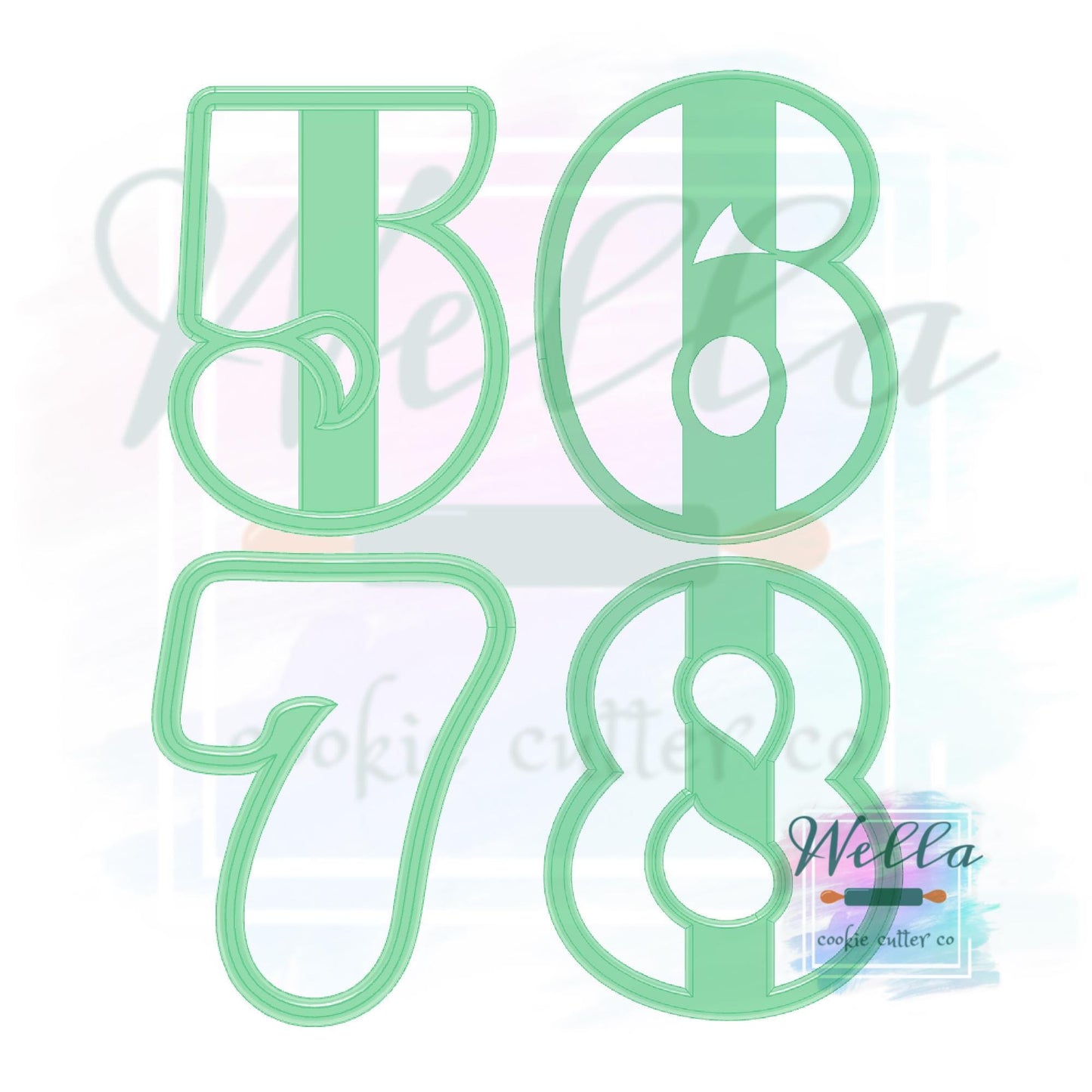 Curvy Numbers Cookie Cutter Set