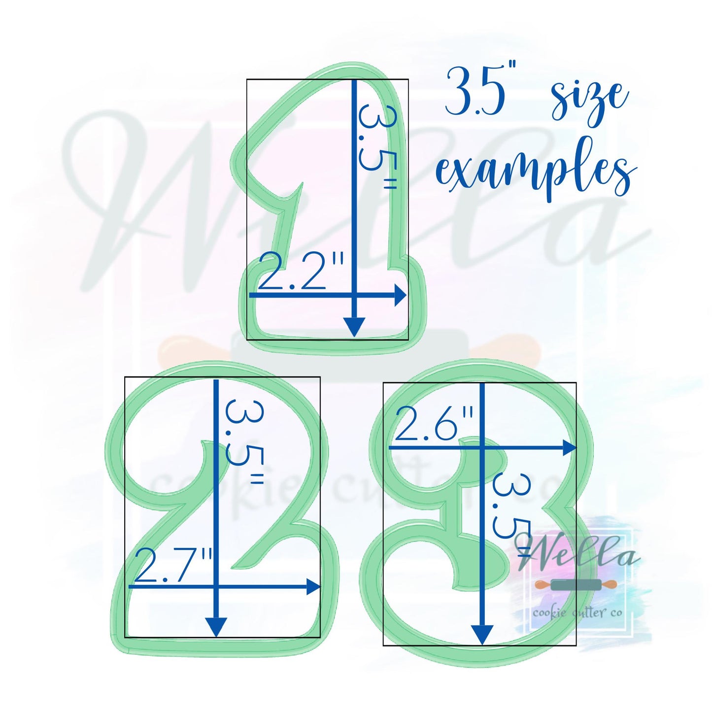 Curvy Numbers Cookie Cutter Set