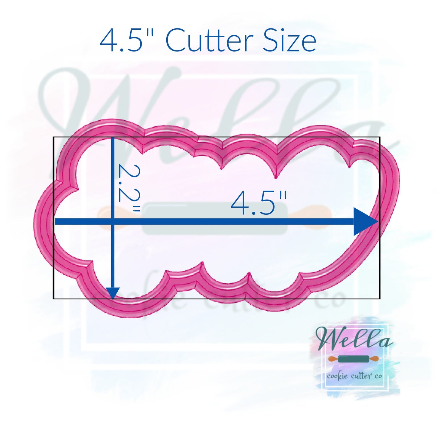 Daisy One Cursive Cookie Cutter with Optional Stencil