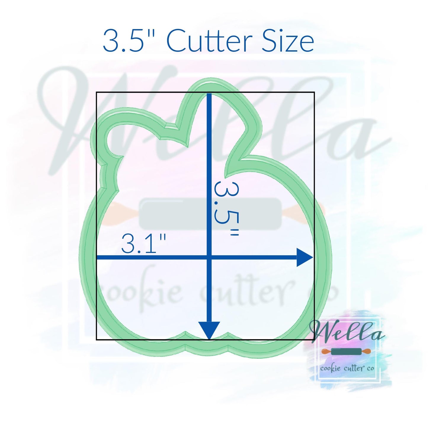 Pumpkin with Heart Cookie Cutter with or without Heart Cut Out