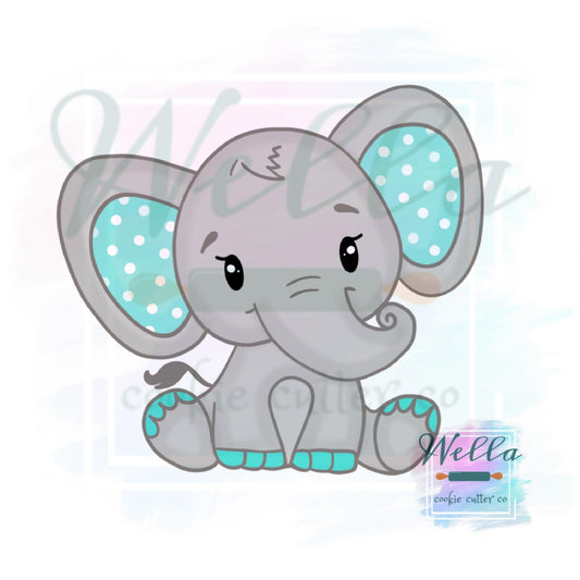 Elephant Cookie Cutter with Optional Stencil Guide