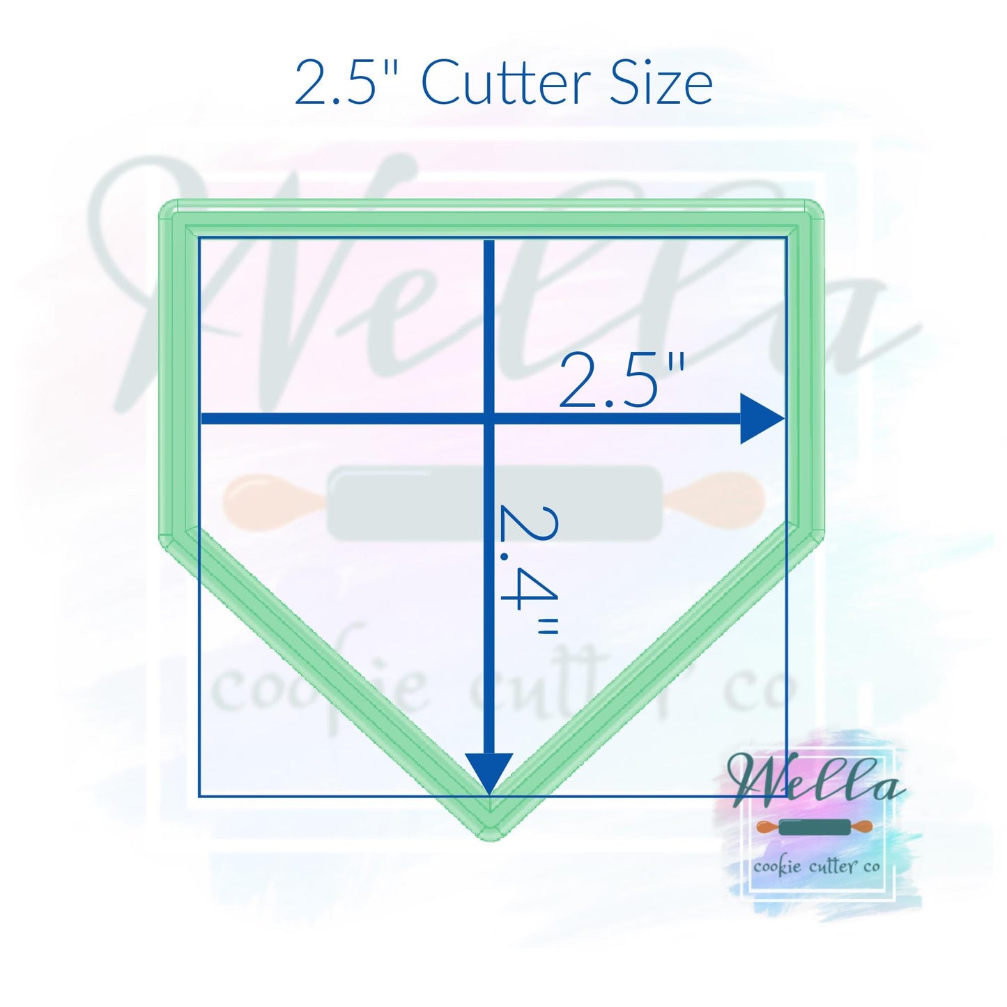 Baseball Home Plate Cookie Cutter, Sports Cookie Cutter