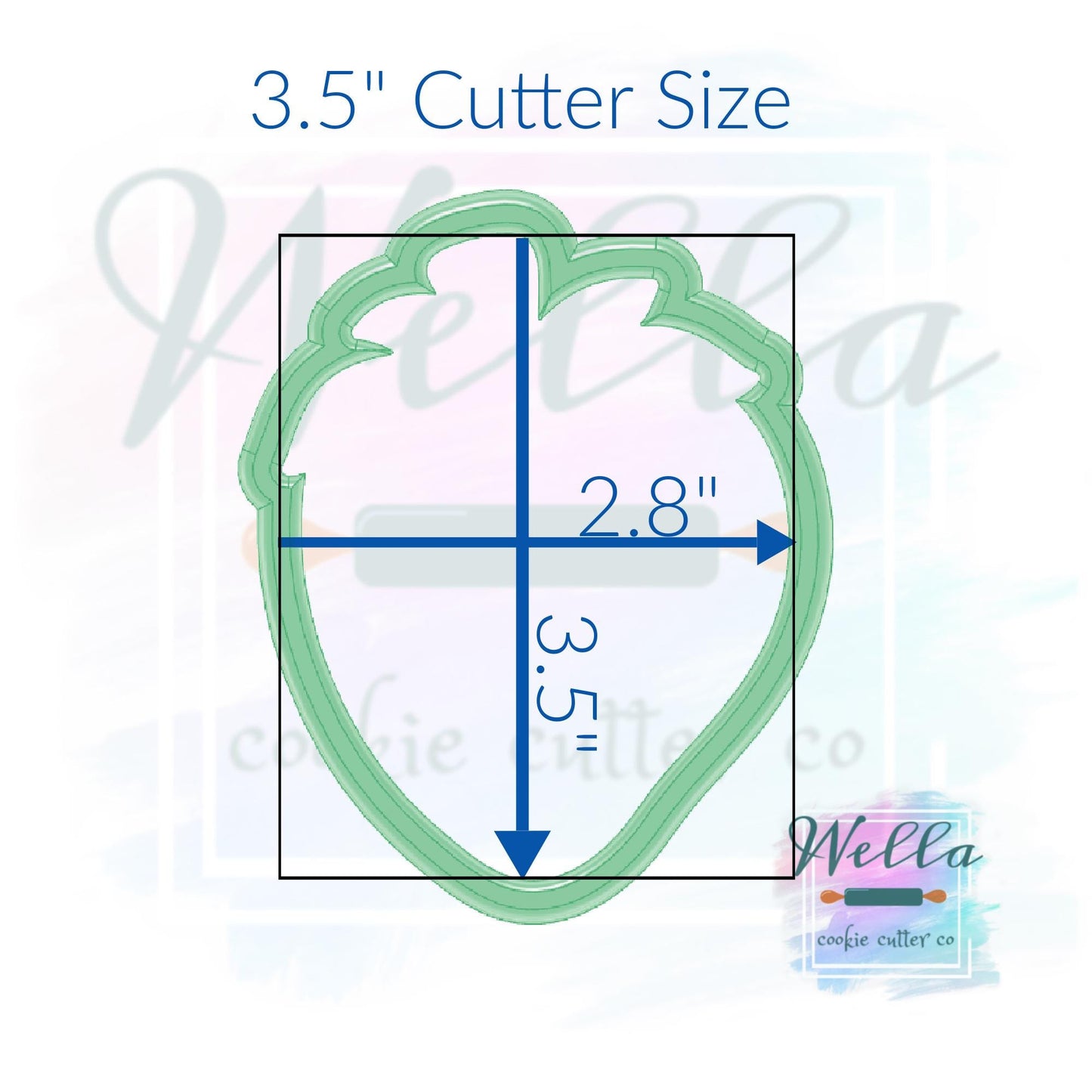 Strawberry #2 Cookie Cutter